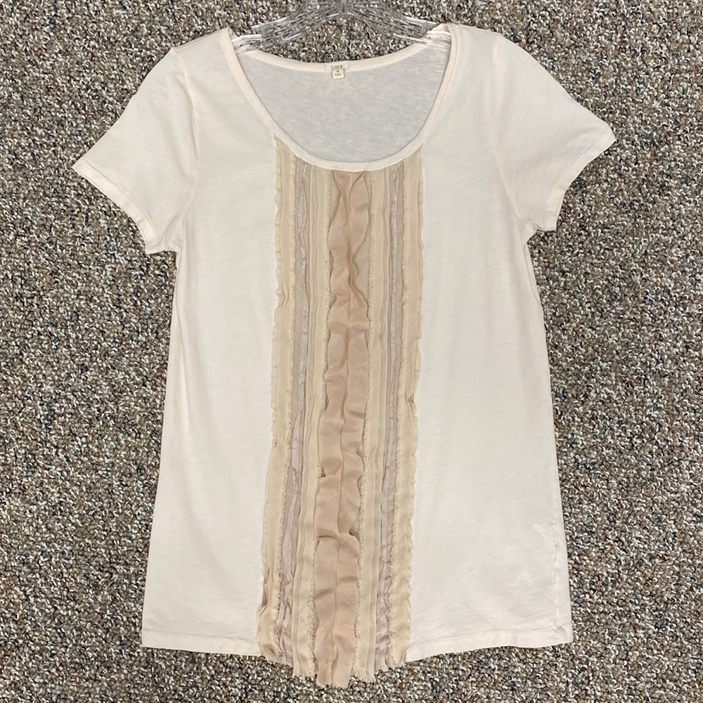 J.CREW Short-Sleeve T-Shirt Leopard Small Pit 2 pit=16” Length 24.5”